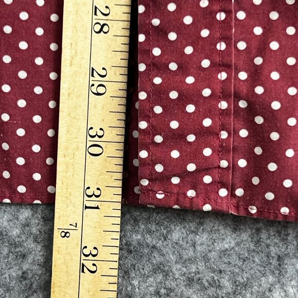 VTG Blair Mens XL Western Rodeo Red Polka Dot Short Sleeve Button-Up Shirt - Picture 6 of 9